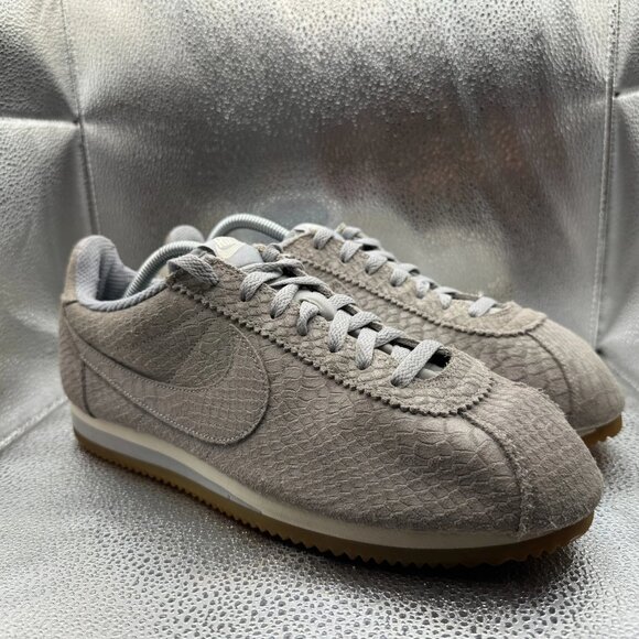 nike cortez leather gray